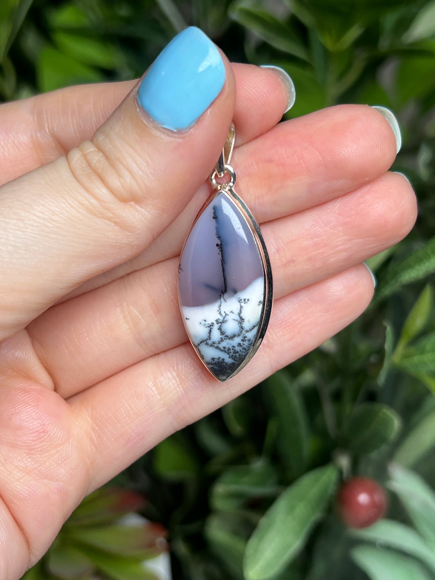 Dendritic Opal pendants