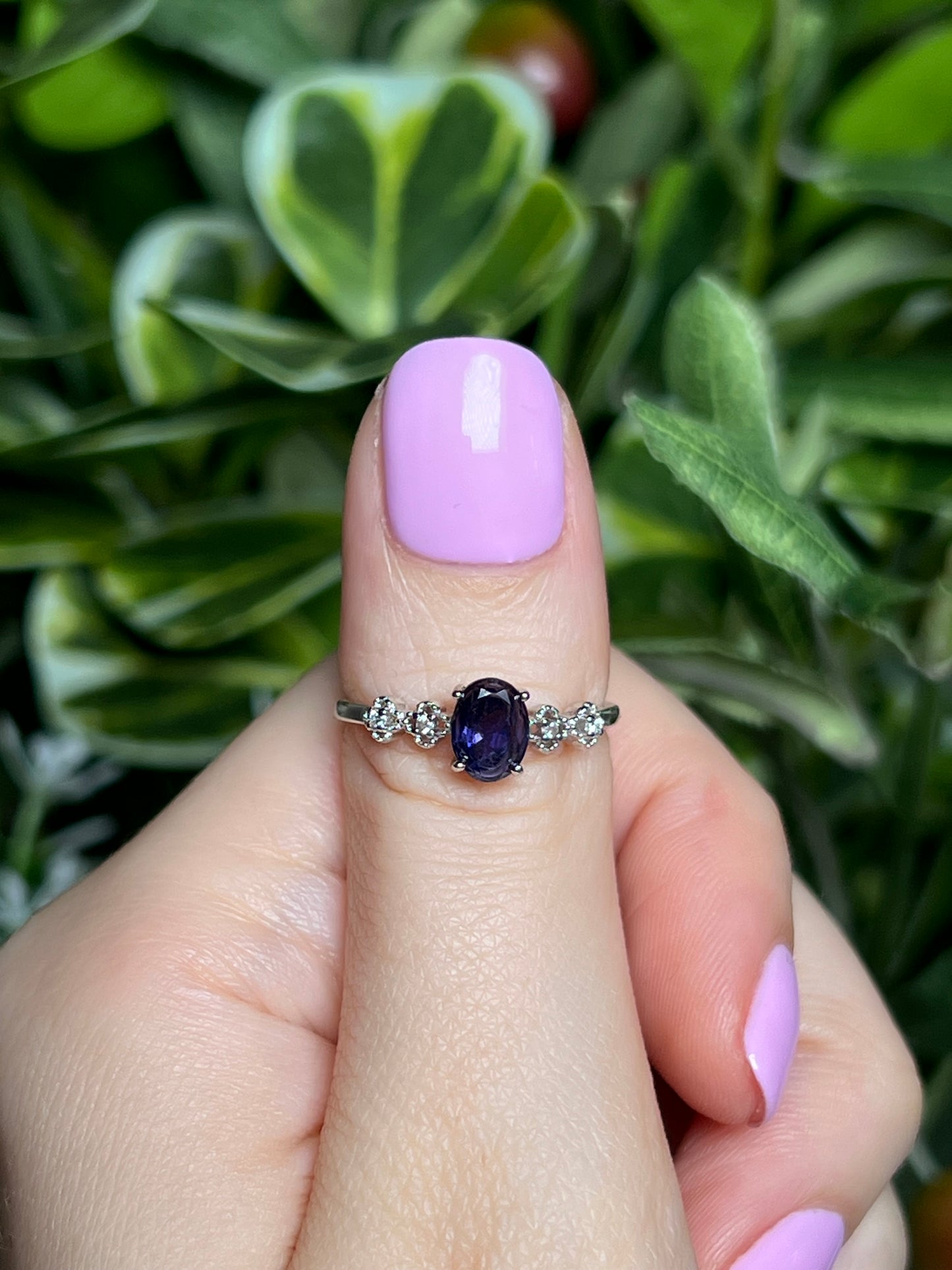 Iolite rings