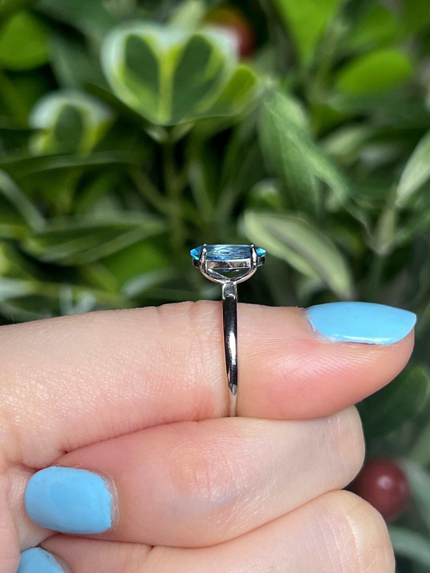 Blue topaz rings