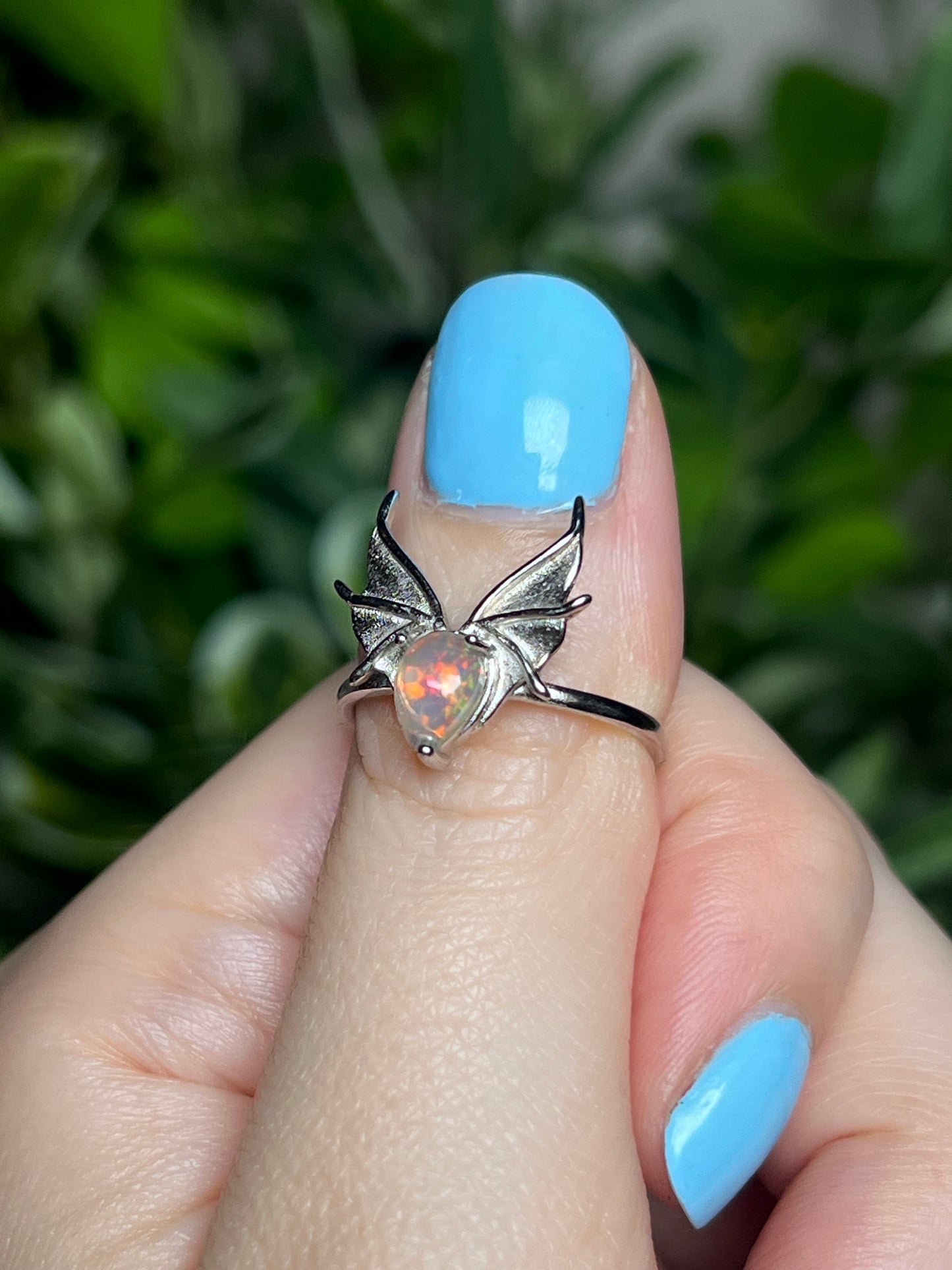 Opal bat rings