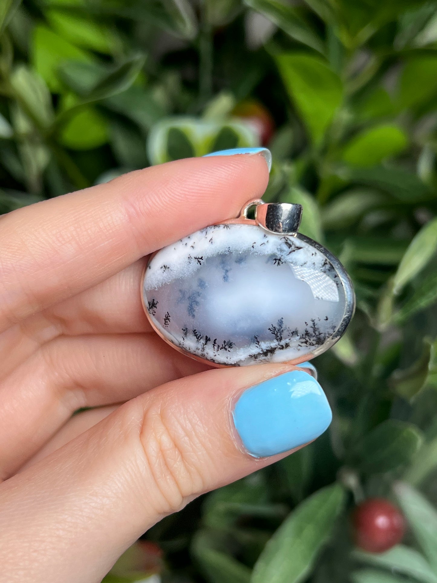 Dendritic Opal pendants