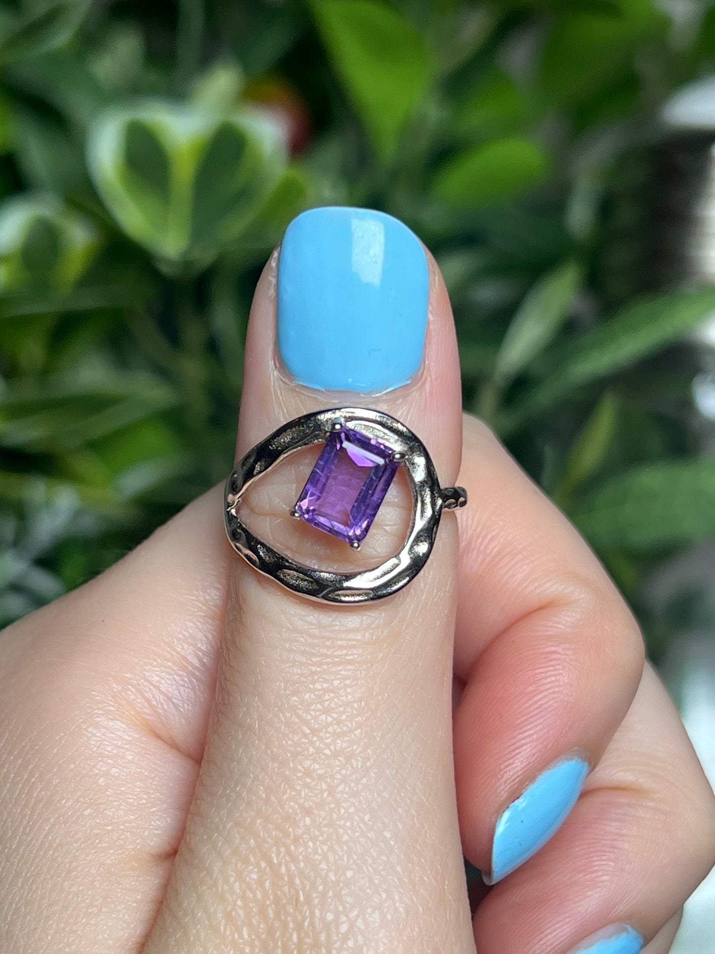 Faceted Amethyst ring