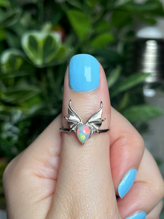 Opal bat rings