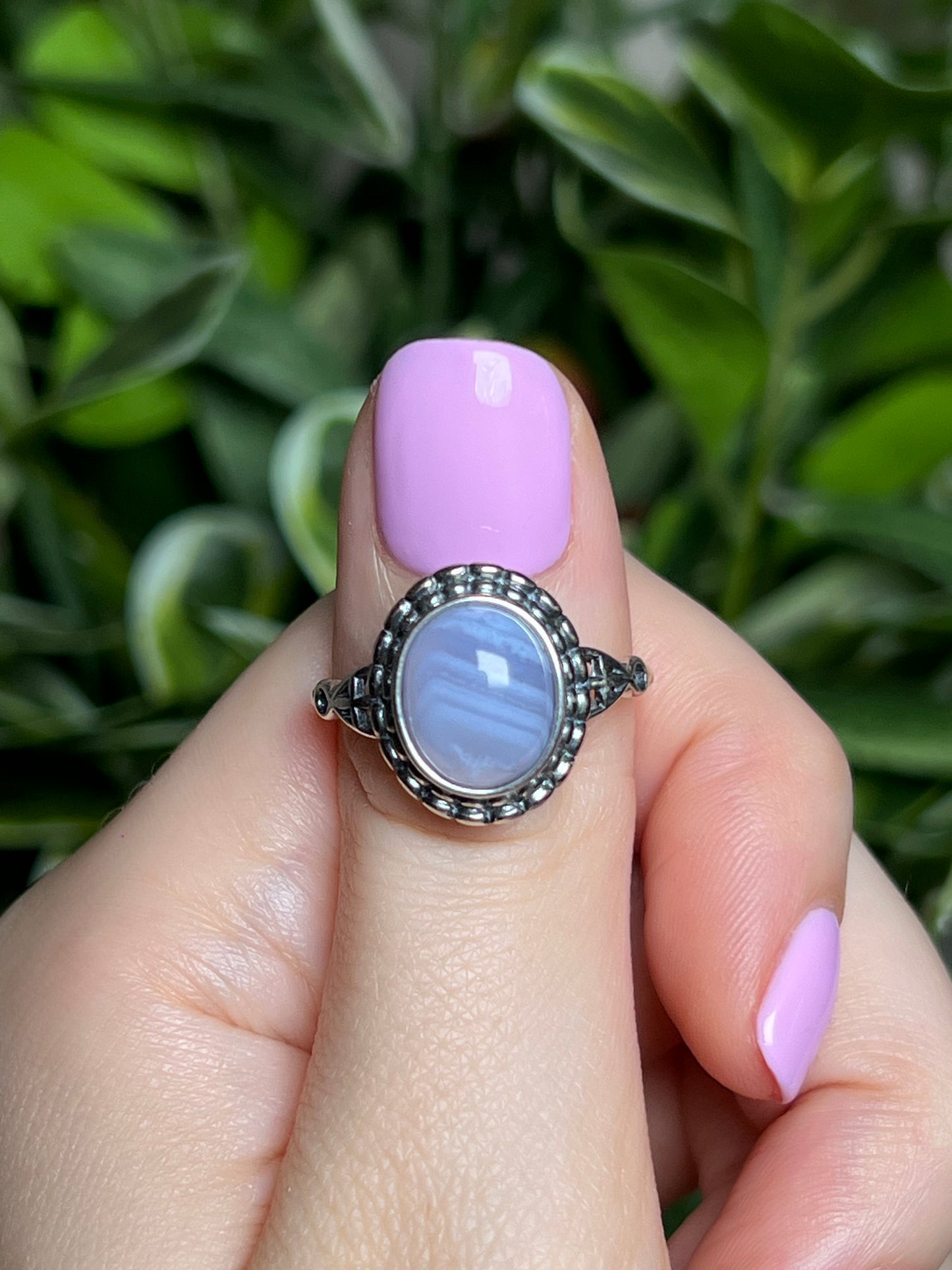 Blue Lace agate rings