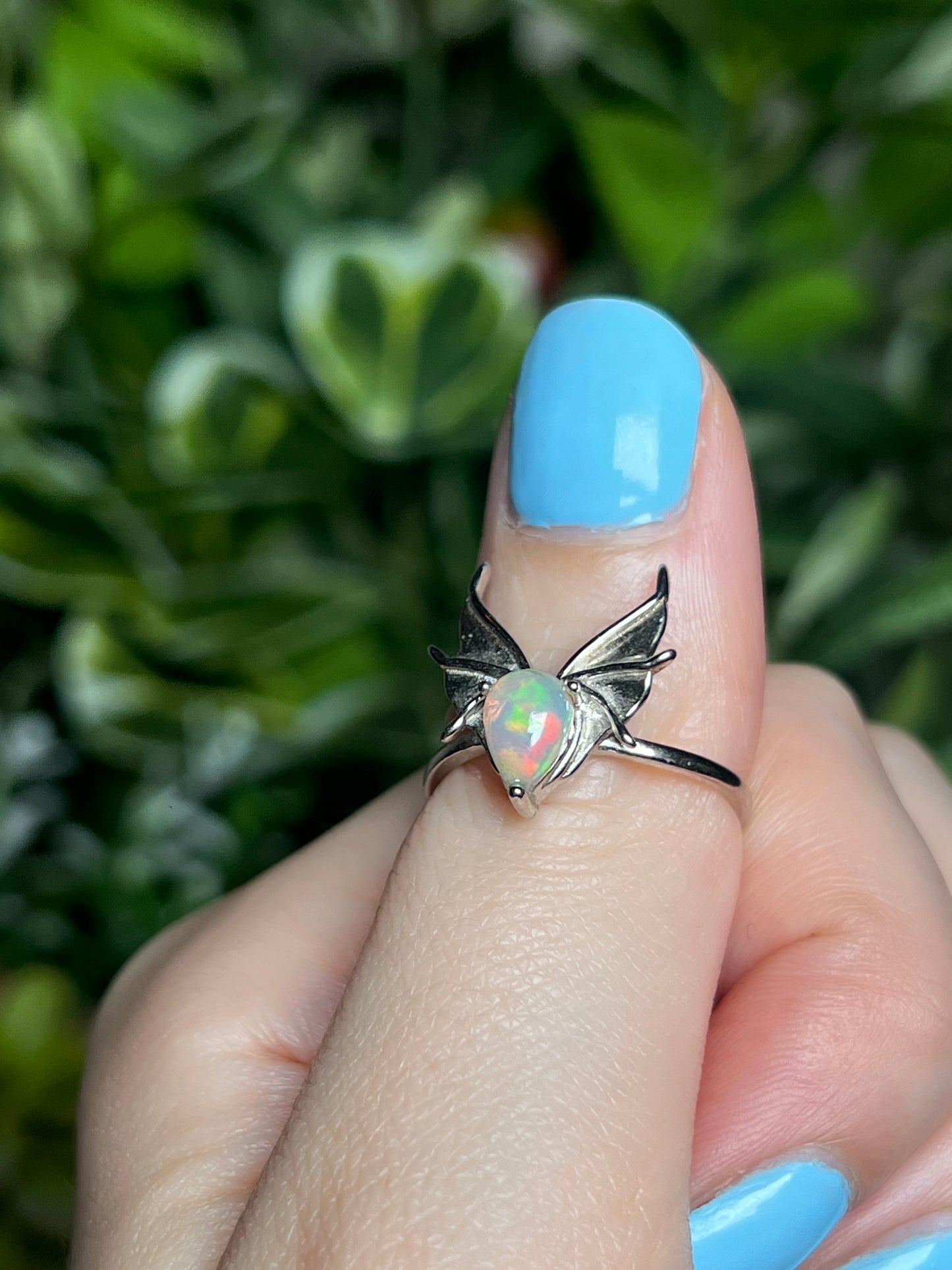 Opal bat rings