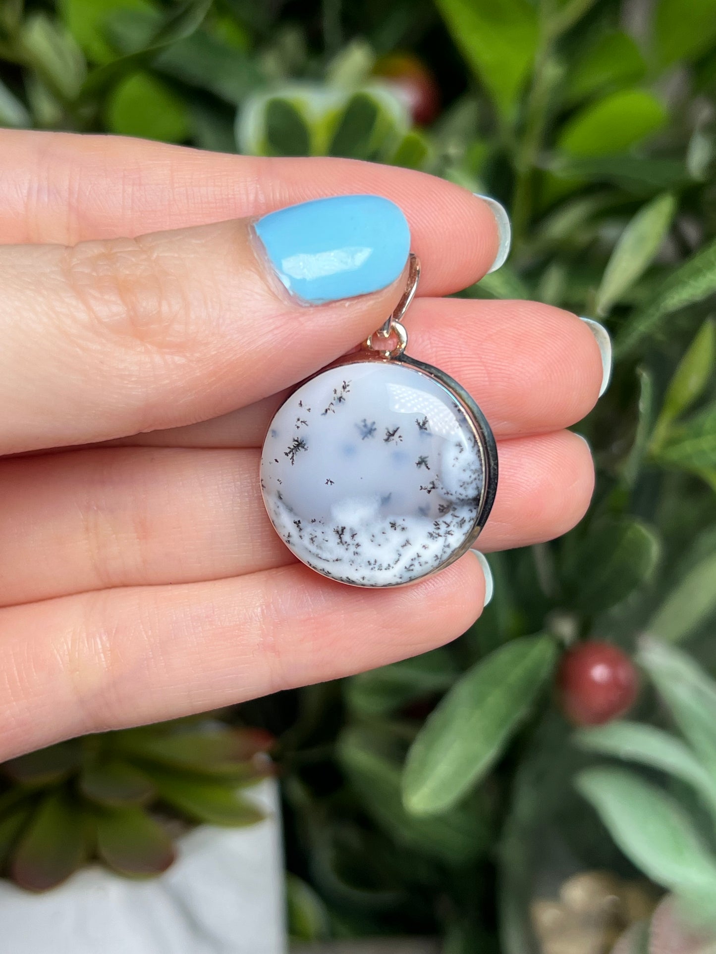 Dendritic Opal pendants