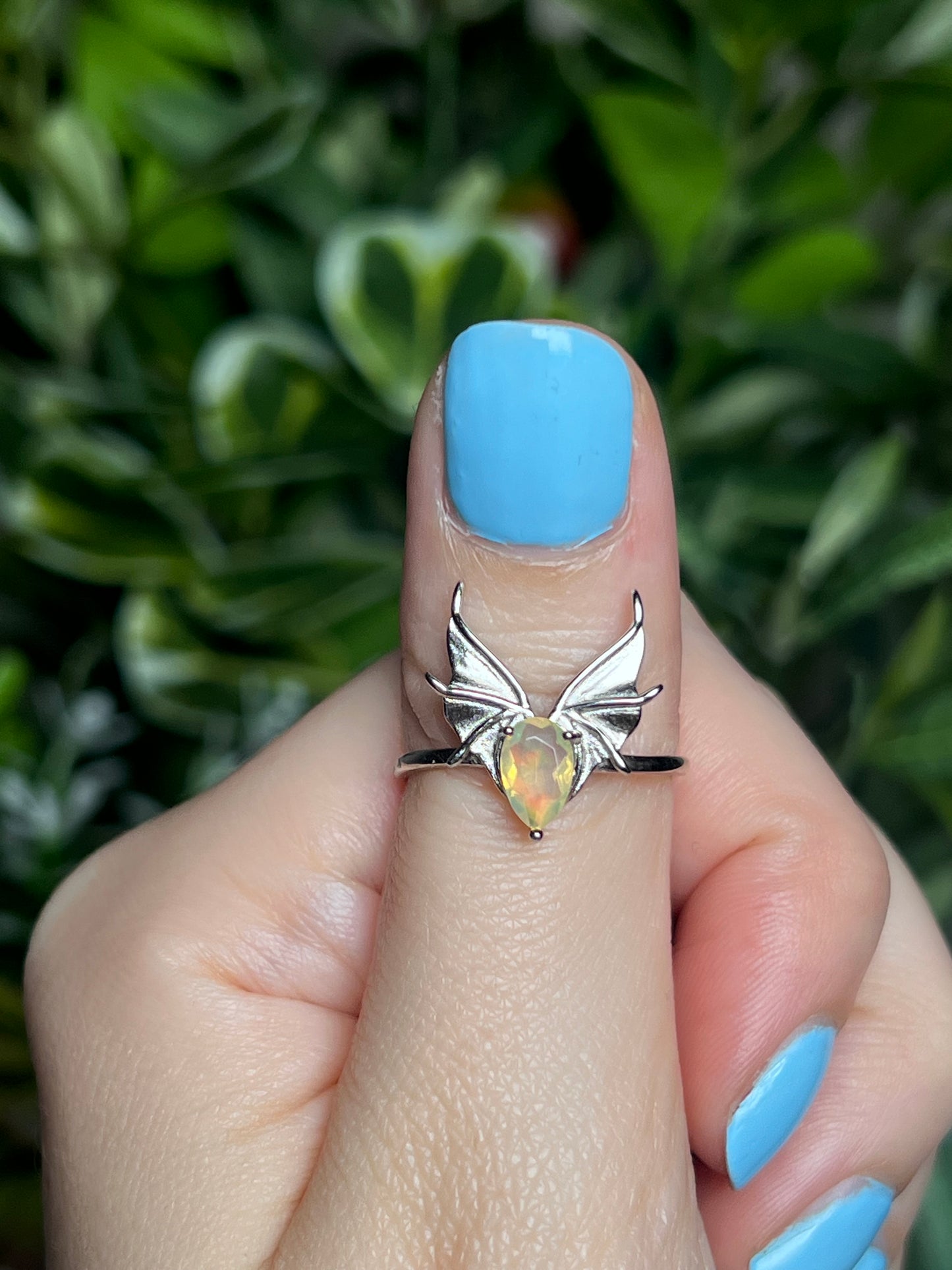 Opal bat rings