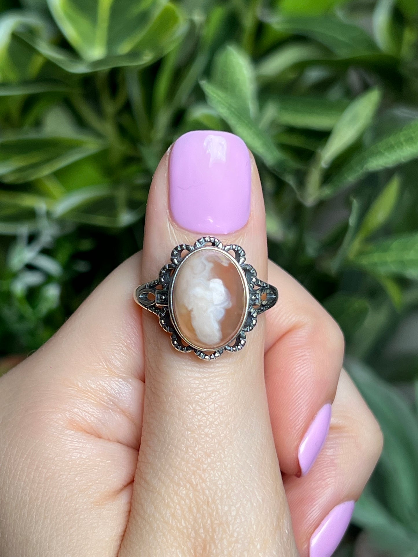 Flower Agate rings