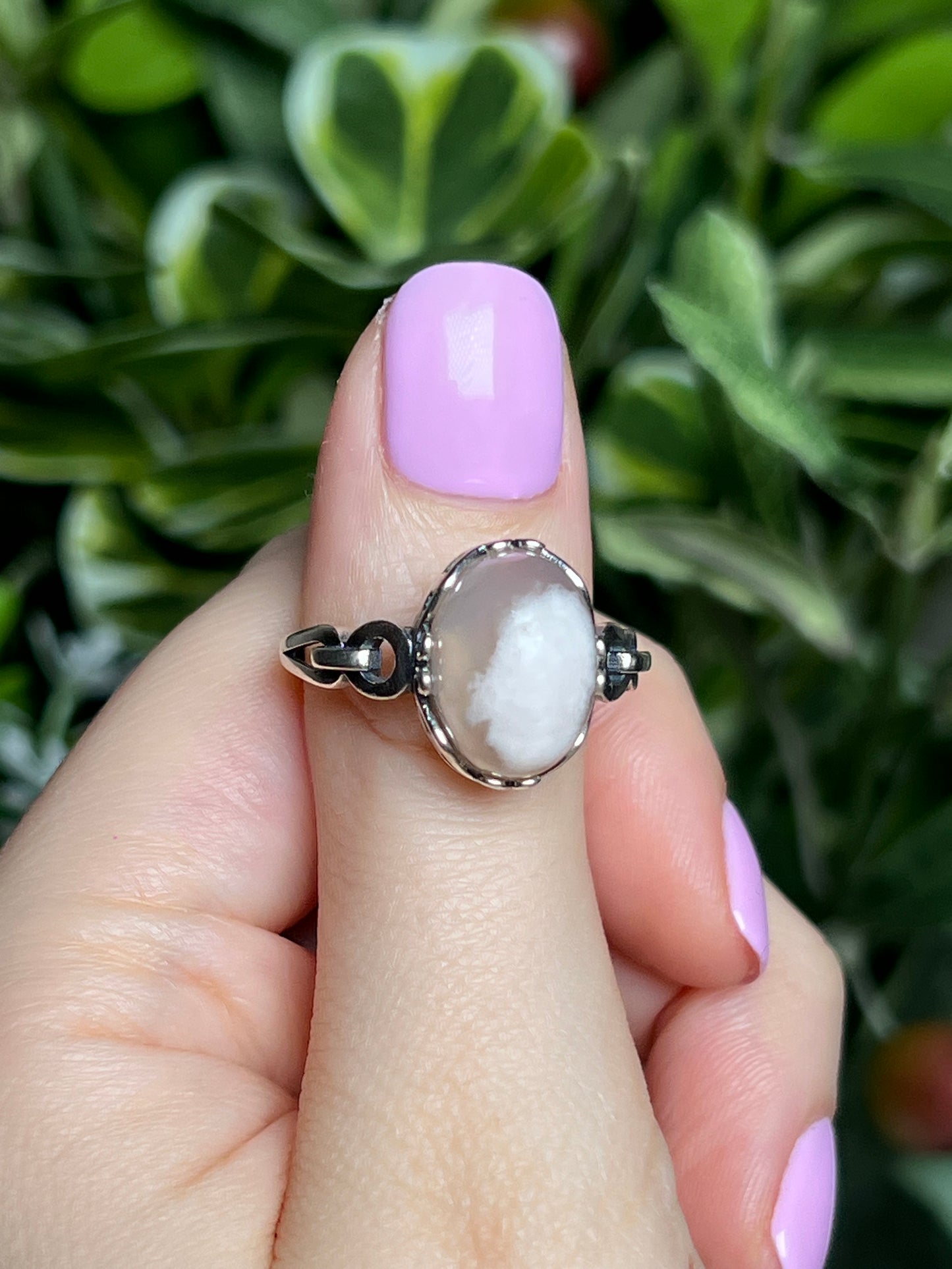 Flower Agate rings