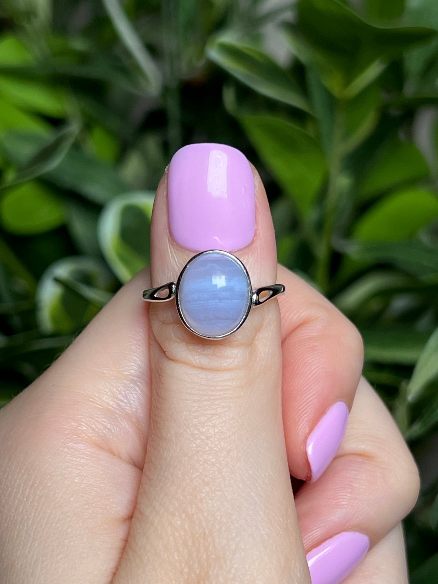 Blue Lace agate rings