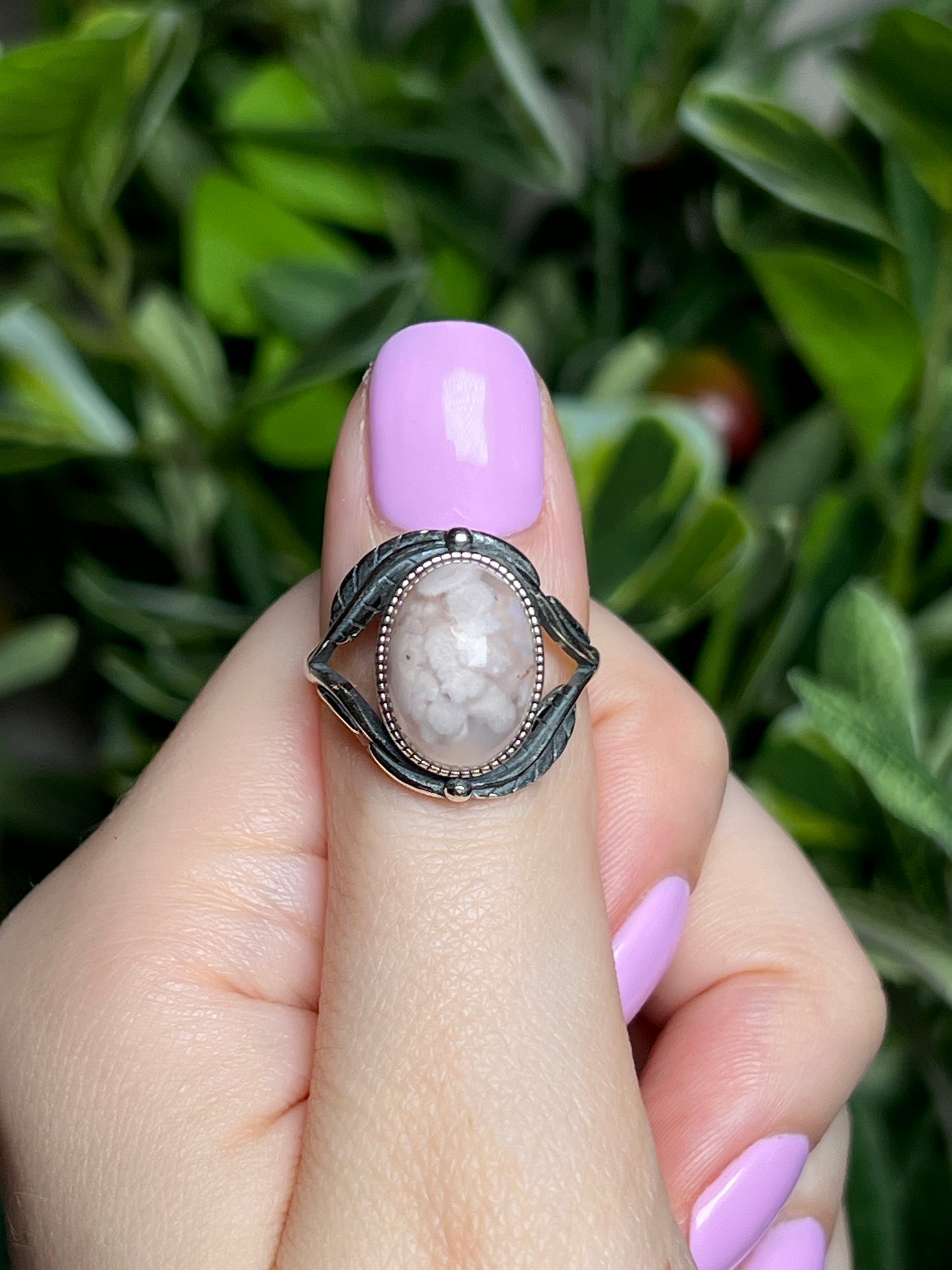 Flower Agate rings