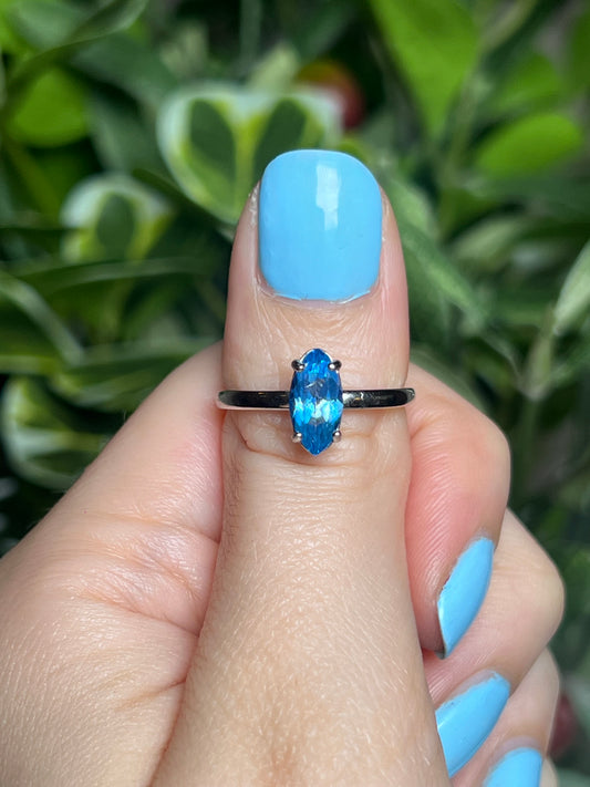 Blue topaz rings