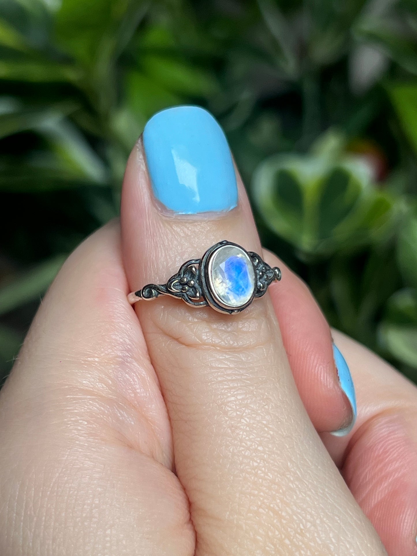 Faceted Moonstone rings