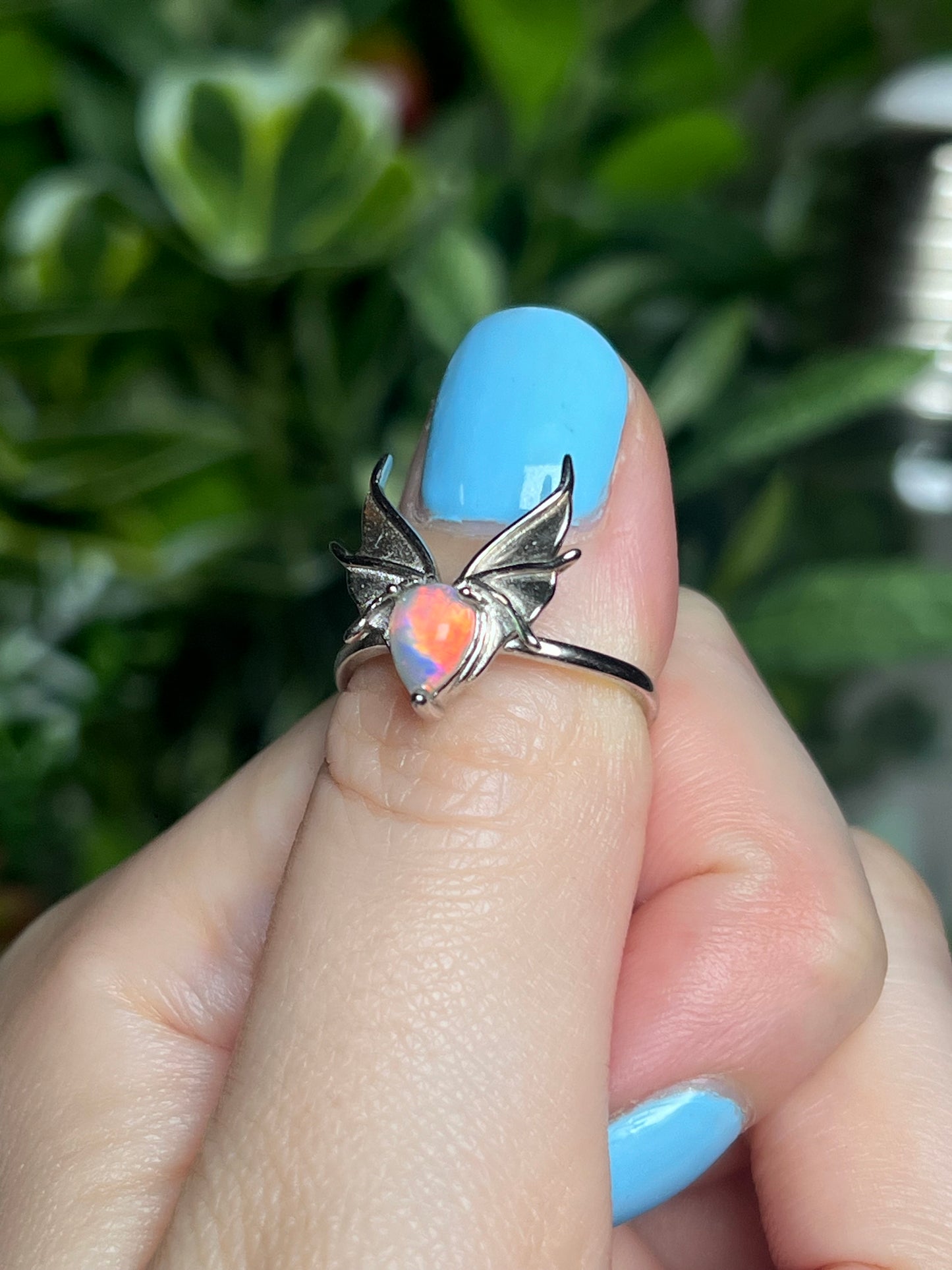 Opal bat rings