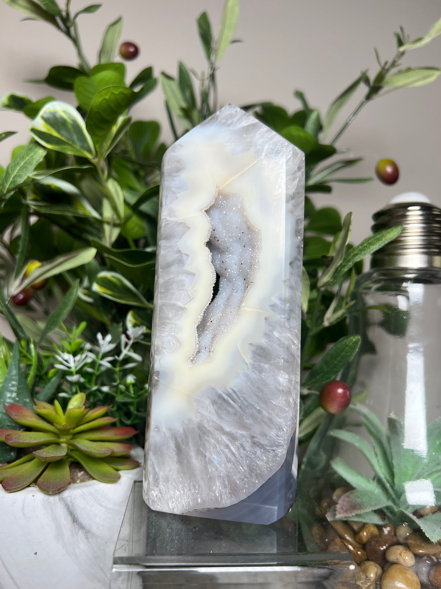 Druzy Agate Tower