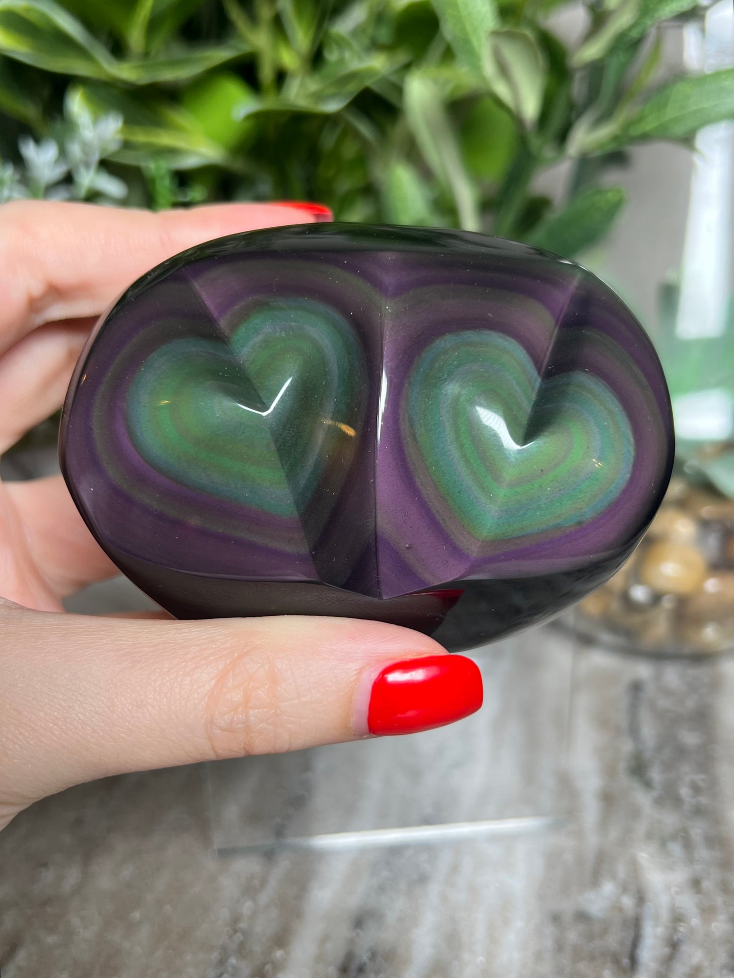 Rainbow Obsidian Carvings