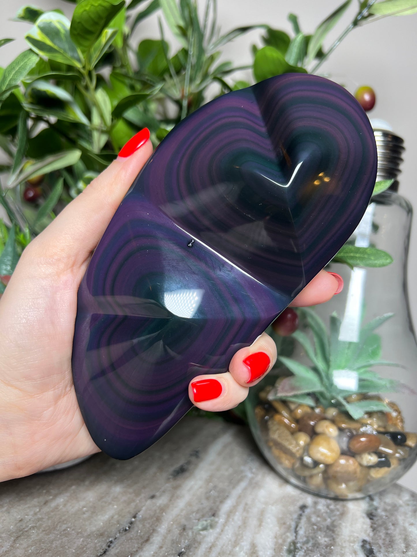 Rainbow Obsidian Carvings