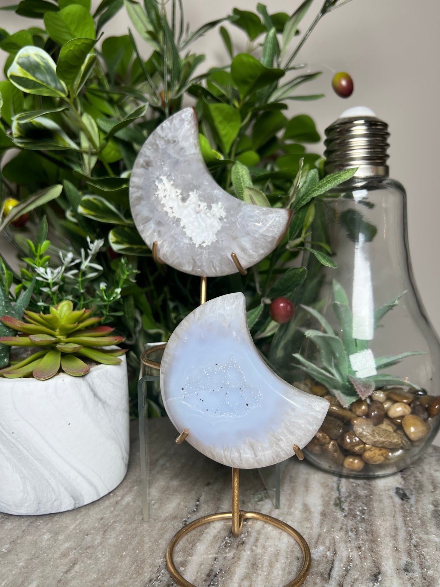 Druzy Agate Moons
